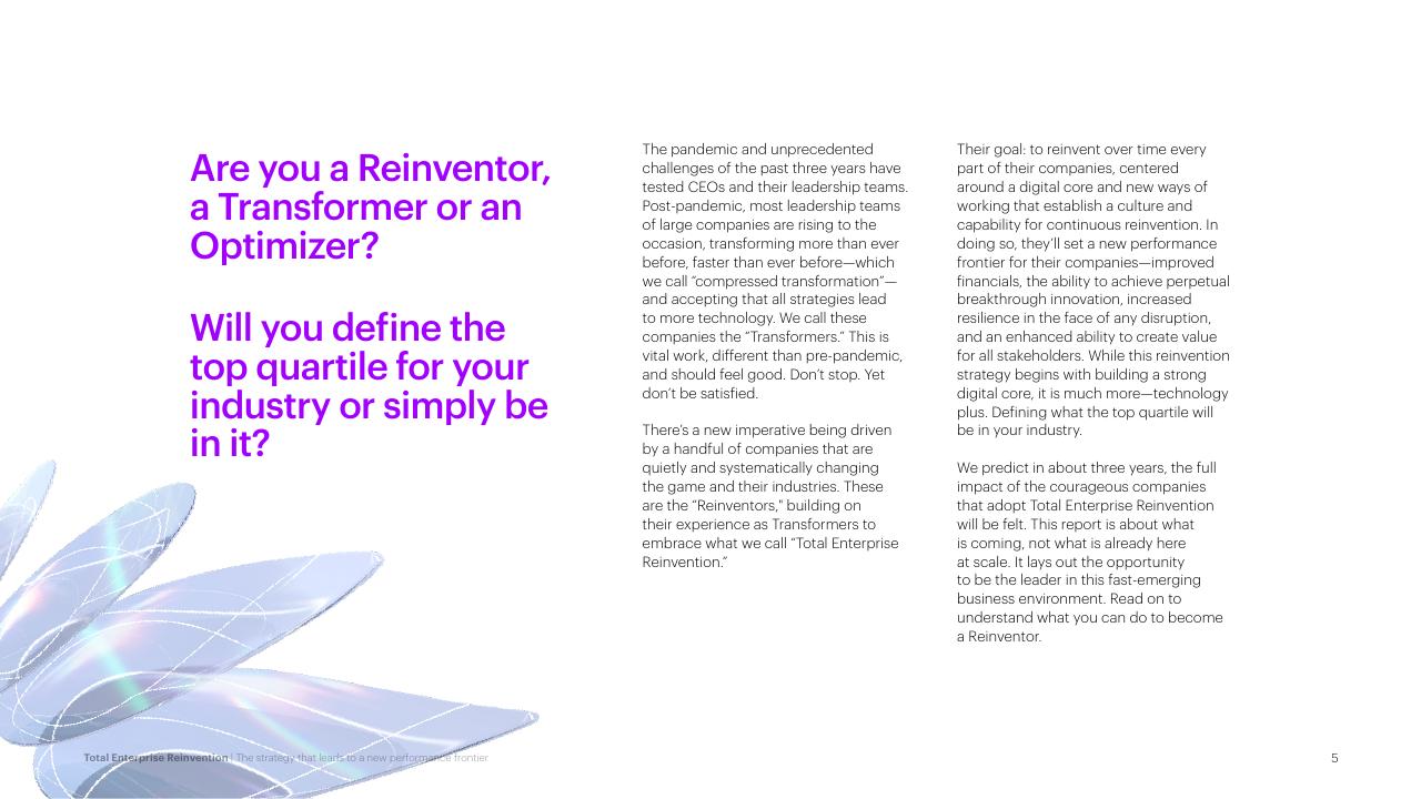 Text slide 5 from Total Enterprise Reinvention Accenture