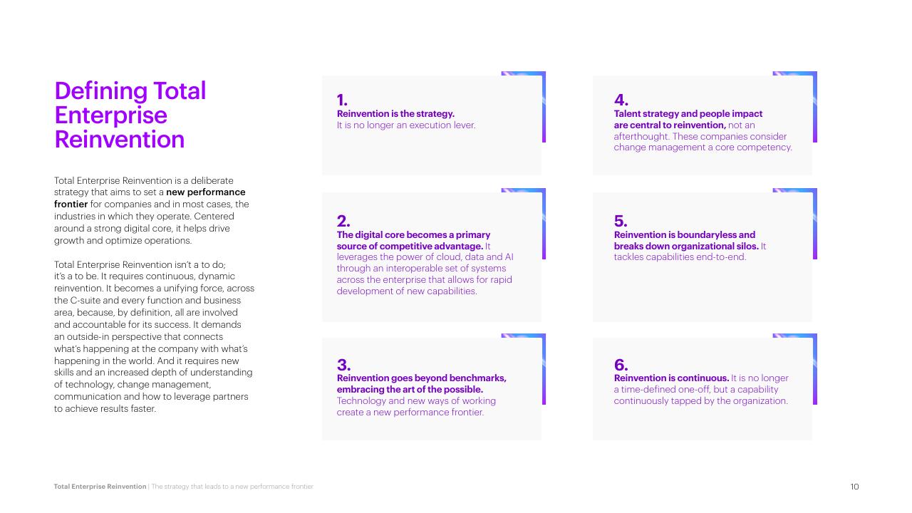 Framework slide 10 from Total Enterprise Reinvention Accenture
