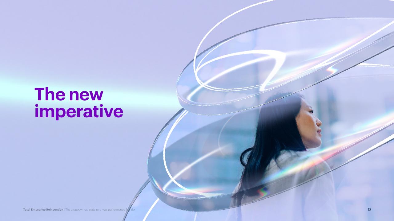 Section Divider slide 13 from Total Enterprise Reinvention Accenture