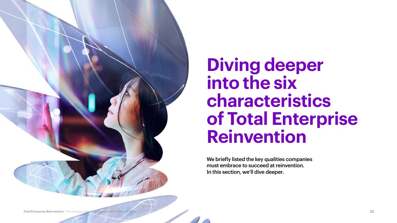 Section Divider slide 25 from Total Enterprise Reinvention Accenture