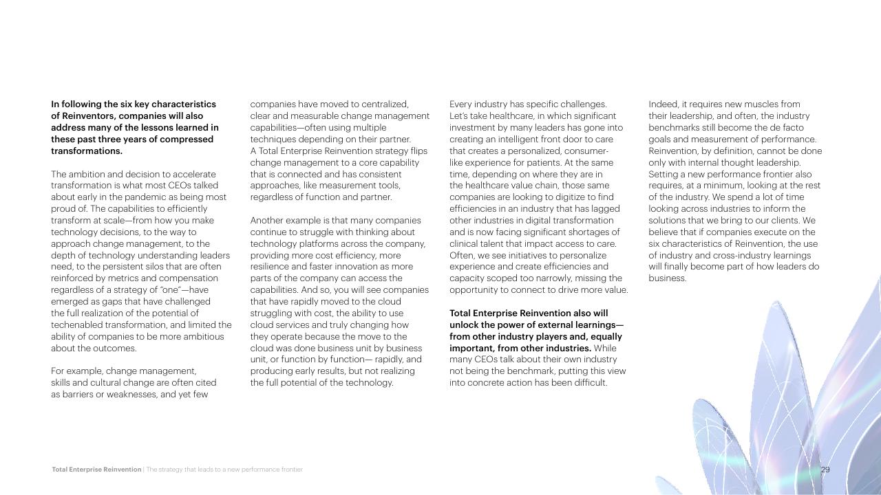 Text slide 29 from Total Enterprise Reinvention Accenture