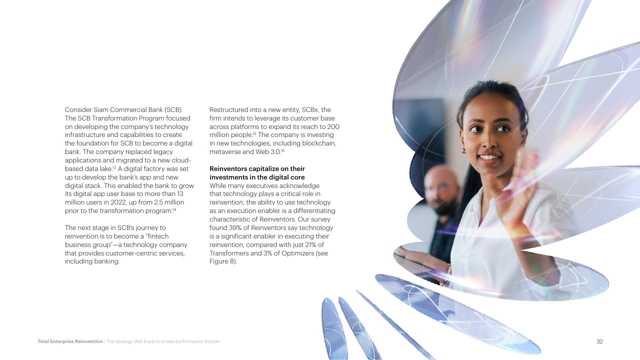 Text slide 32 from Total Enterprise Reinvention Accenture