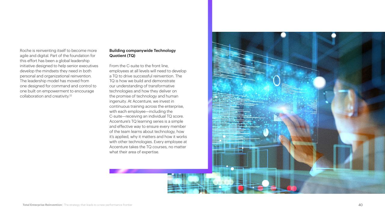 Text slide 40 from Total Enterprise Reinvention Accenture
