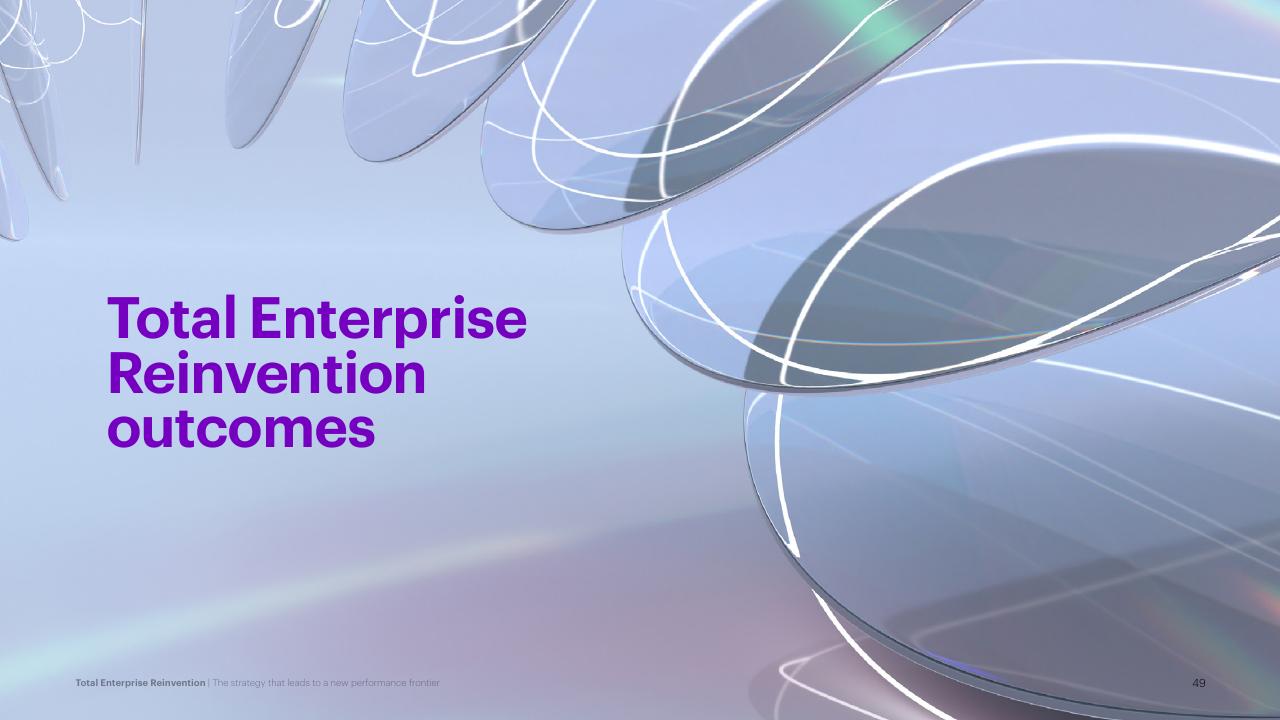 Section Divider slide 49 from Total Enterprise Reinvention Accenture