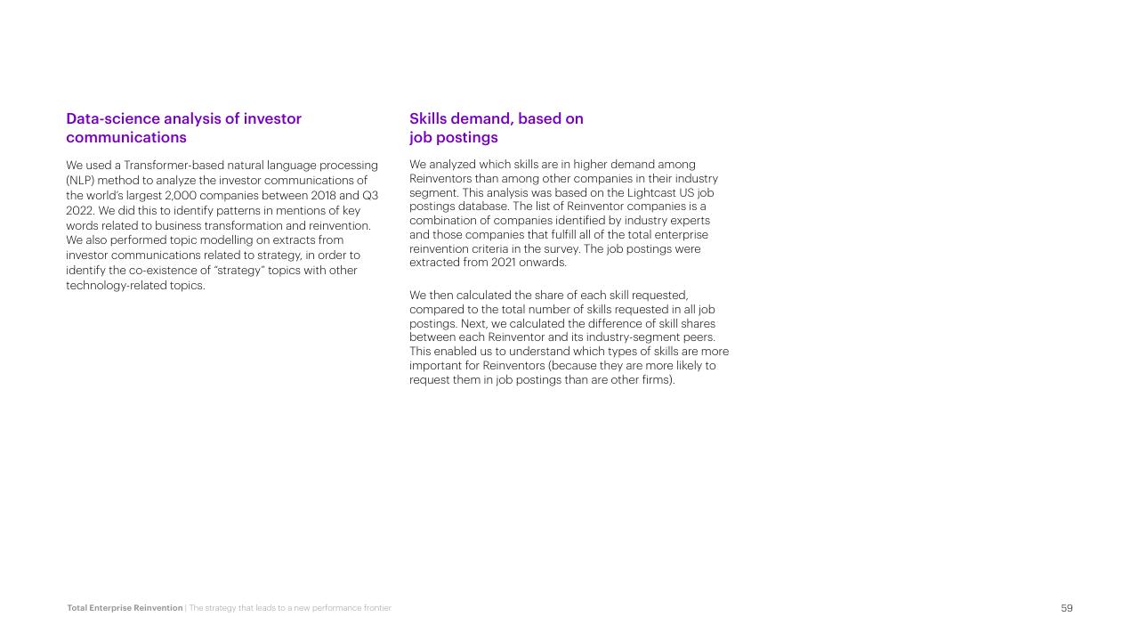 Comparison slide 59 from Total Enterprise Reinvention Accenture