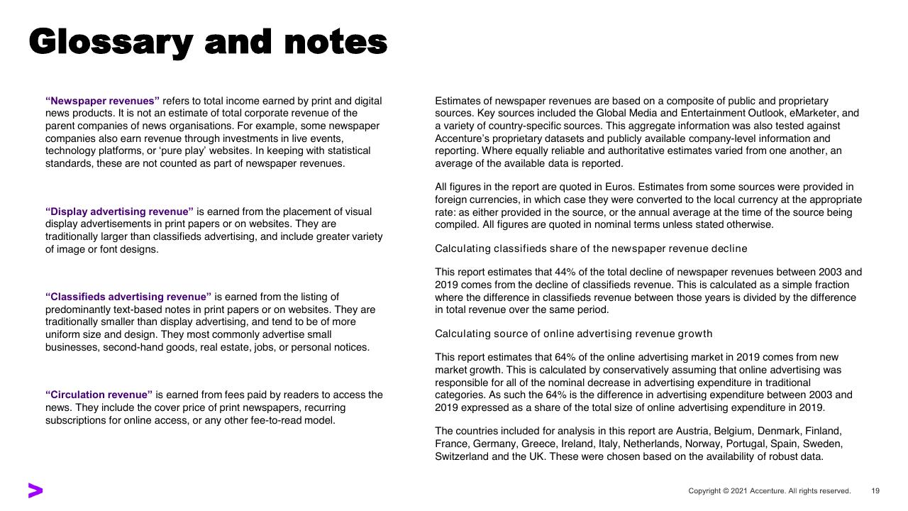 Text slide 19 from Western Europe News Media Landscape Trends Accenture