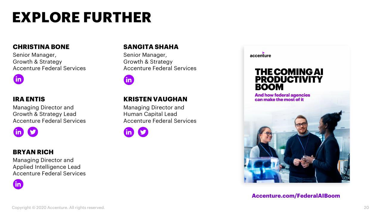 Team slide 20 from When Where How AI Will Boost Federal Workforce Productivity And How Federal Agencies Can Prepare