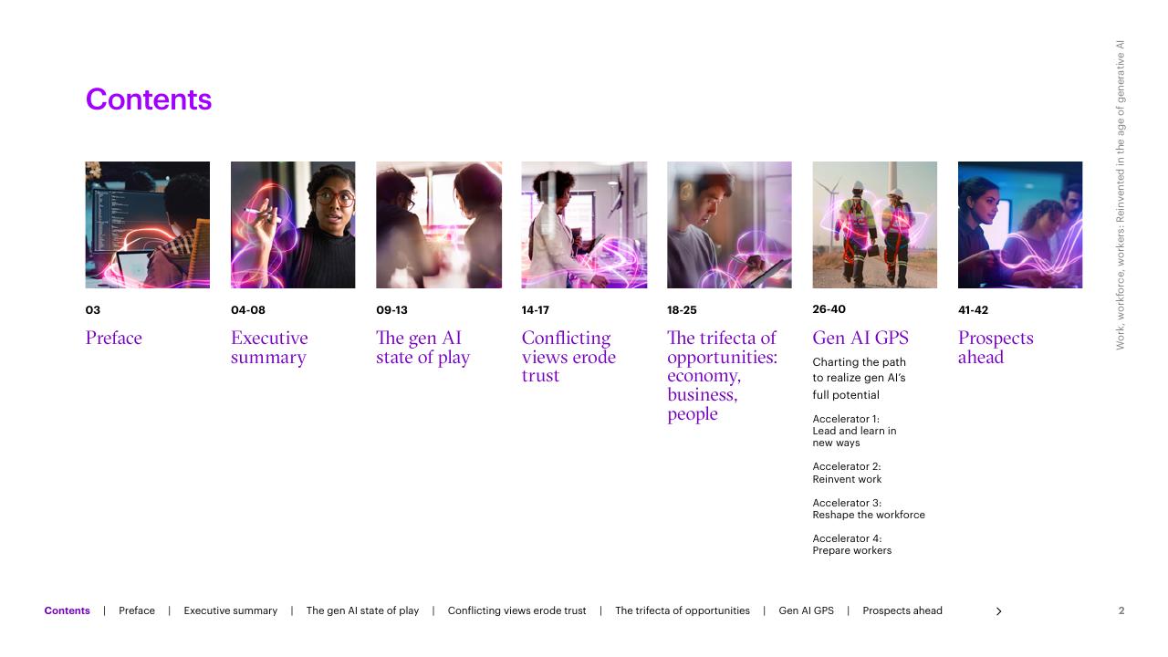 Section Divider slide 2 from Work Workforce Workers Reinvented In The Age Of Generative AI Accenture