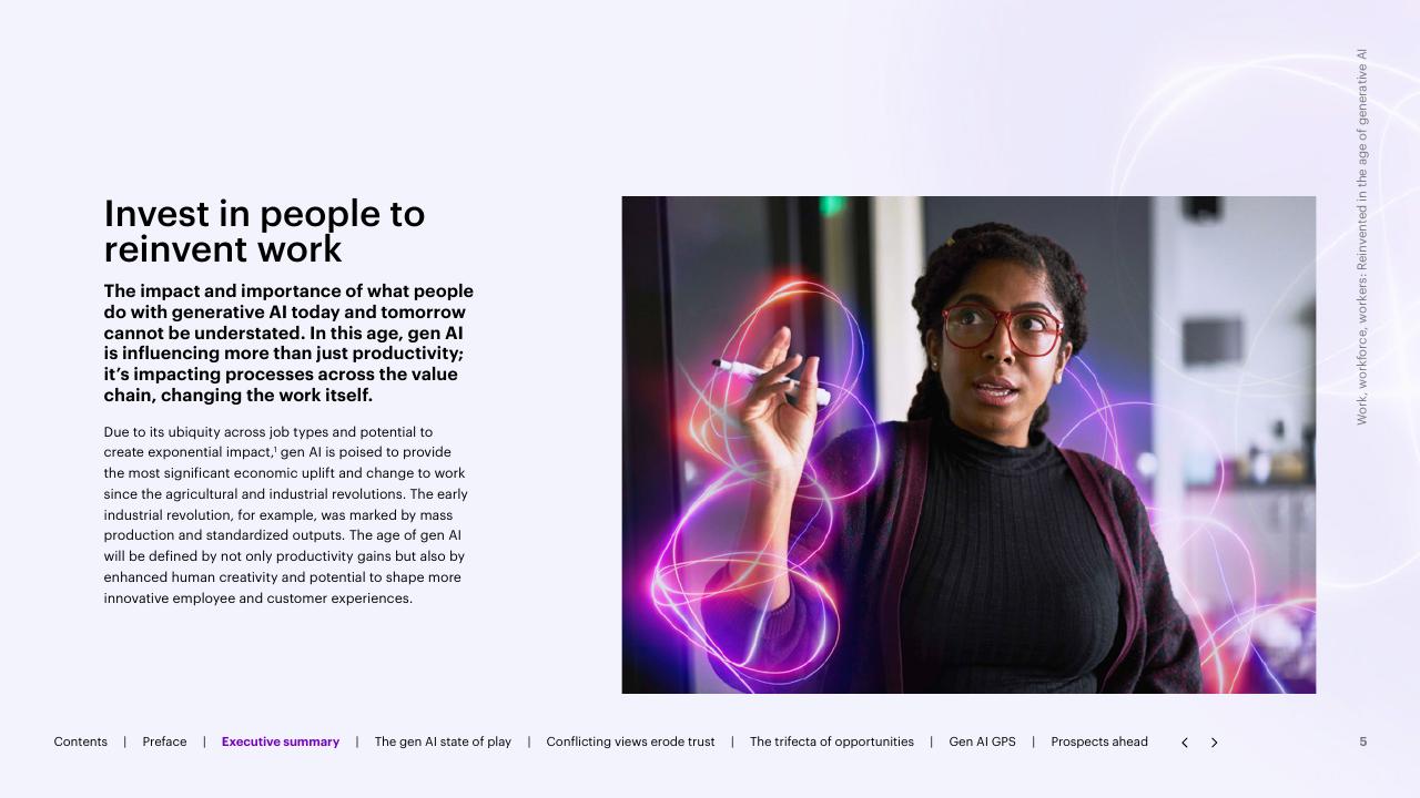 Text slide 5 from Work Workforce Workers Reinvented In The Age Of Generative AI Accenture