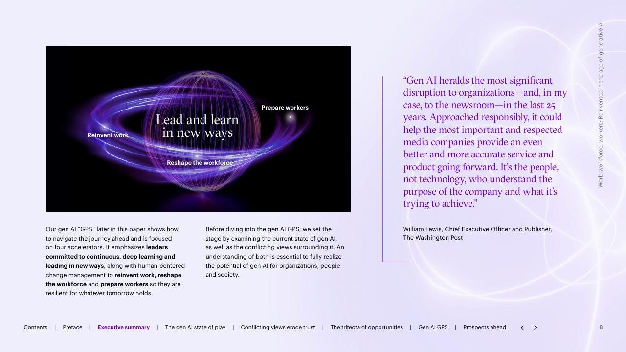 Text slide 8 from Work Workforce Workers Reinvented In The Age Of Generative AI Accenture