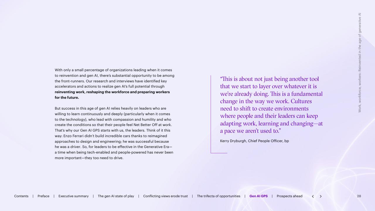 Quote slide 28 from Work Workforce Workers Reinvented In The Age Of Generative AI Accenture