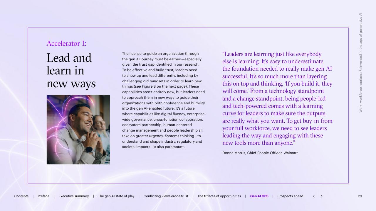 Text slide 29 from Work Workforce Workers Reinvented In The Age Of Generative AI Accenture