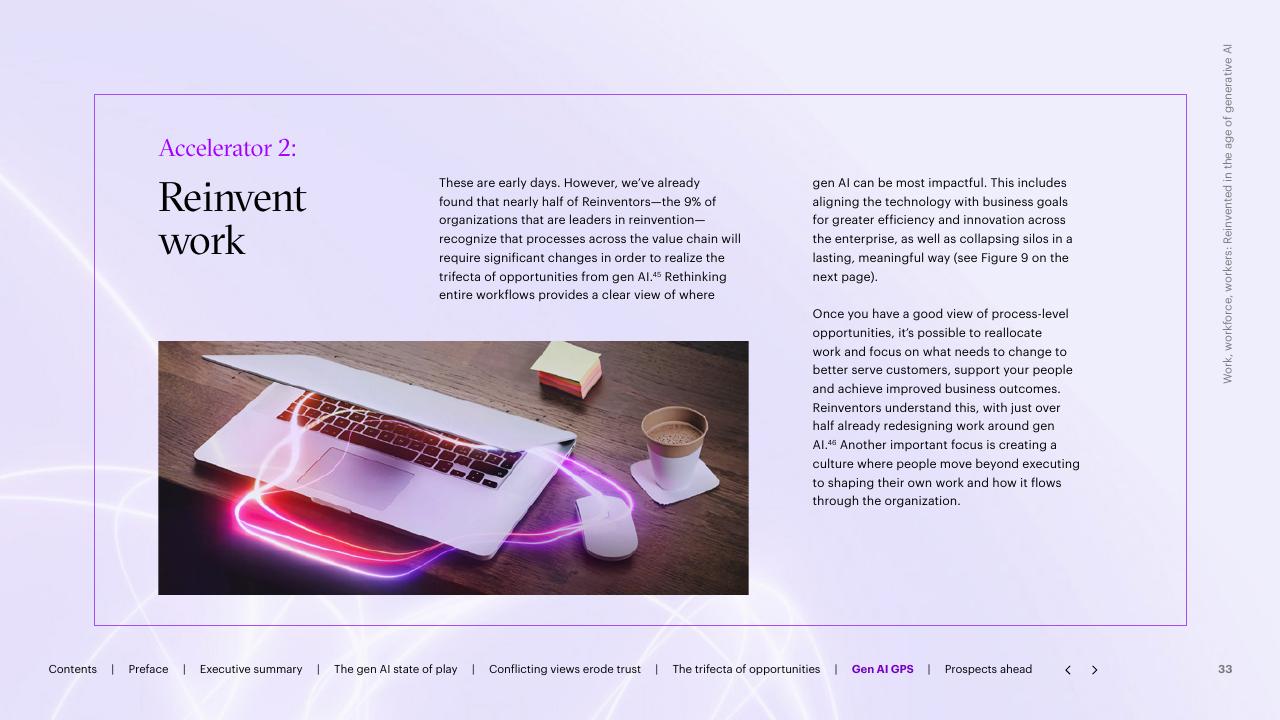 Text slide 33 from Work Workforce Workers Reinvented In The Age Of Generative AI Accenture