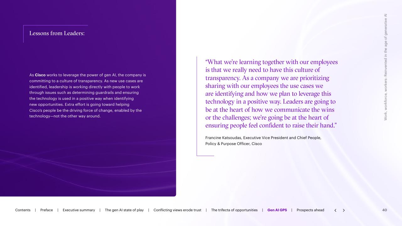 Quote slide 40 from Work Workforce Workers Reinvented In The Age Of Generative AI Accenture