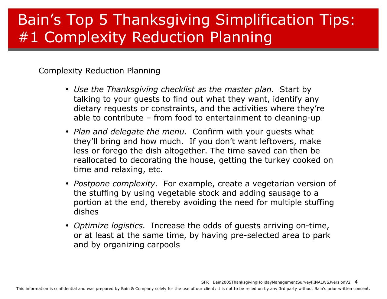Text slide 4 from 2005 Thanksgiving Holiday 