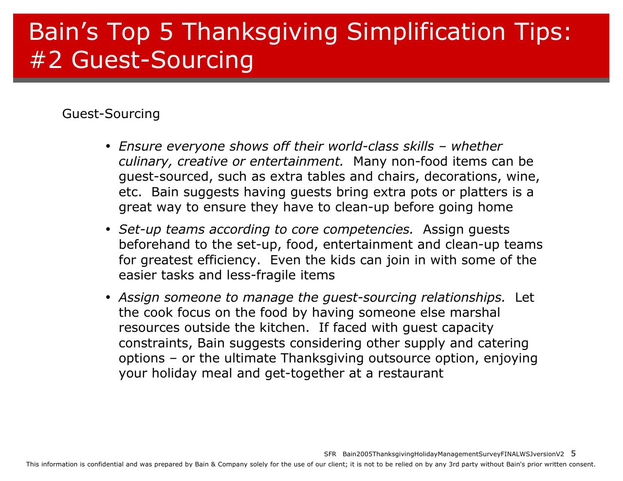 Text slide 5 from 2005 Thanksgiving Holiday 