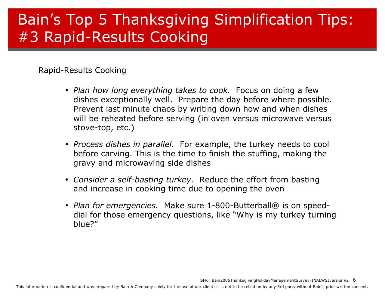 Text slide 6 from 2005 Thanksgiving Holiday 