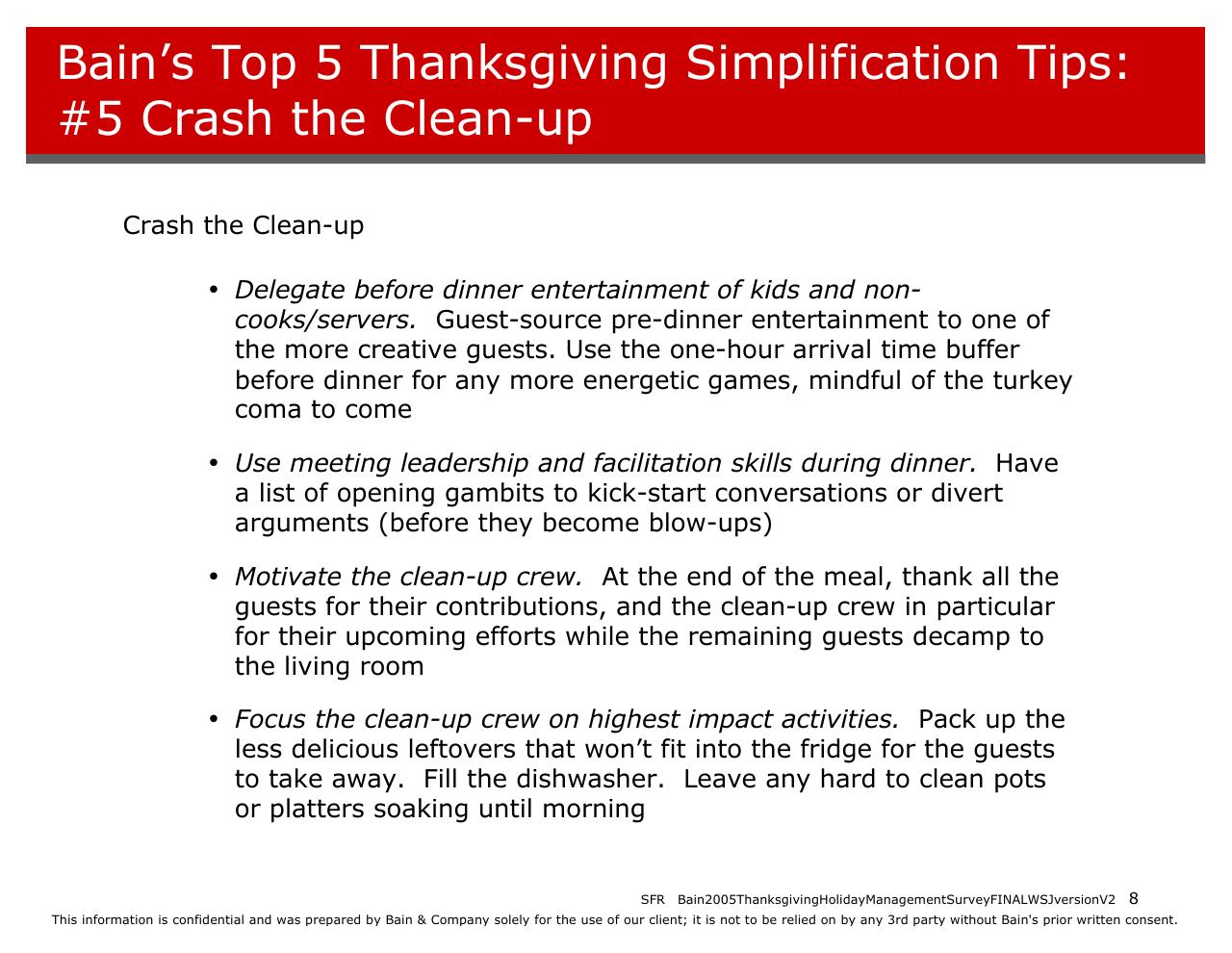 Text slide 8 from 2005 Thanksgiving Holiday 