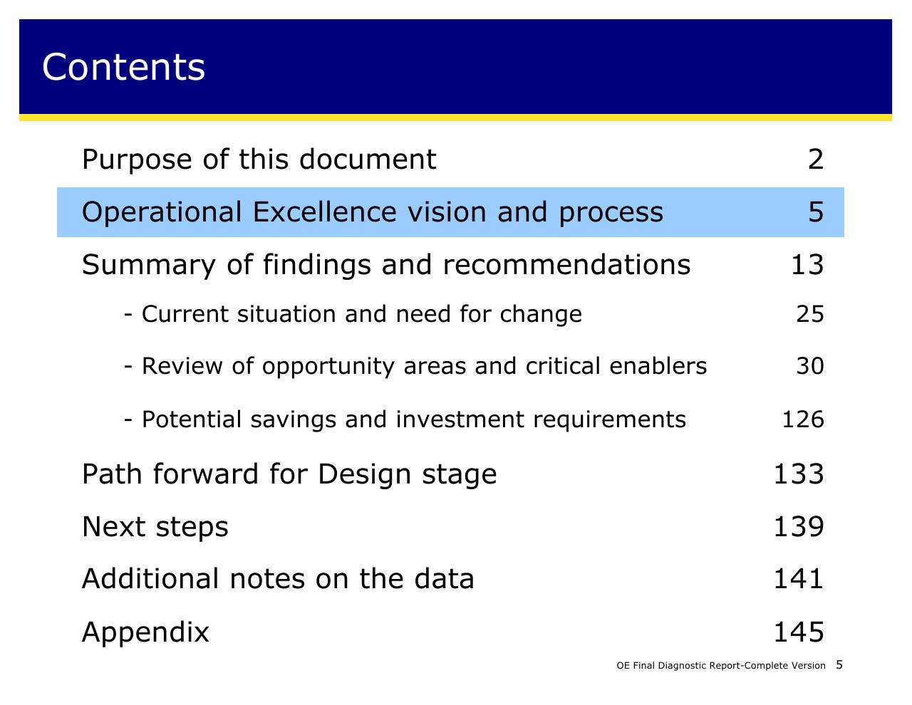Agenda slide 5 from Achieving Operational Excellence At University Of California Berkeley