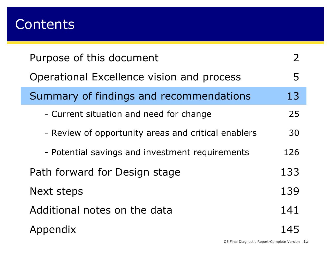 Agenda slide 13 from Achieving Operational Excellence At University Of California Berkeley