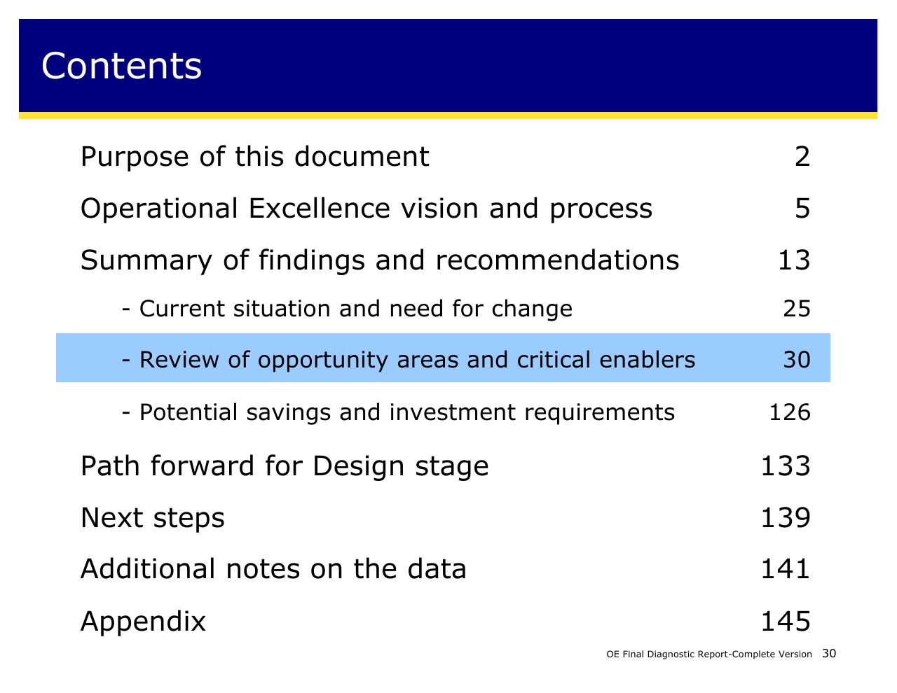Agenda slide 30 from Achieving Operational Excellence At University Of California Berkeley
