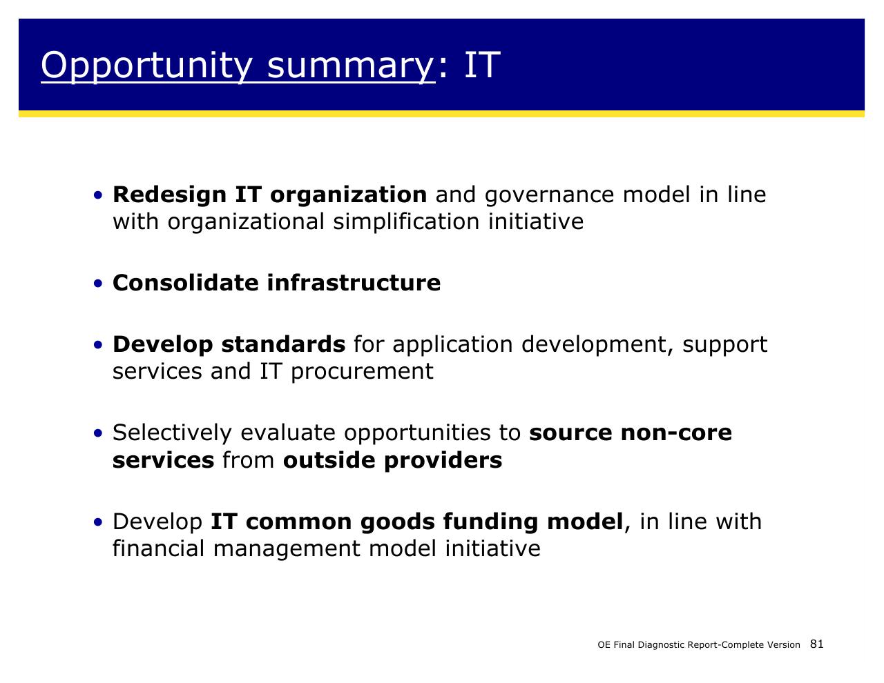 Text slide 81 from Achieving Operational Excellence At University Of California Berkeley