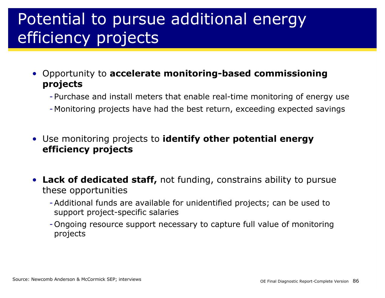 Text slide 86 from Achieving Operational Excellence At University Of California Berkeley