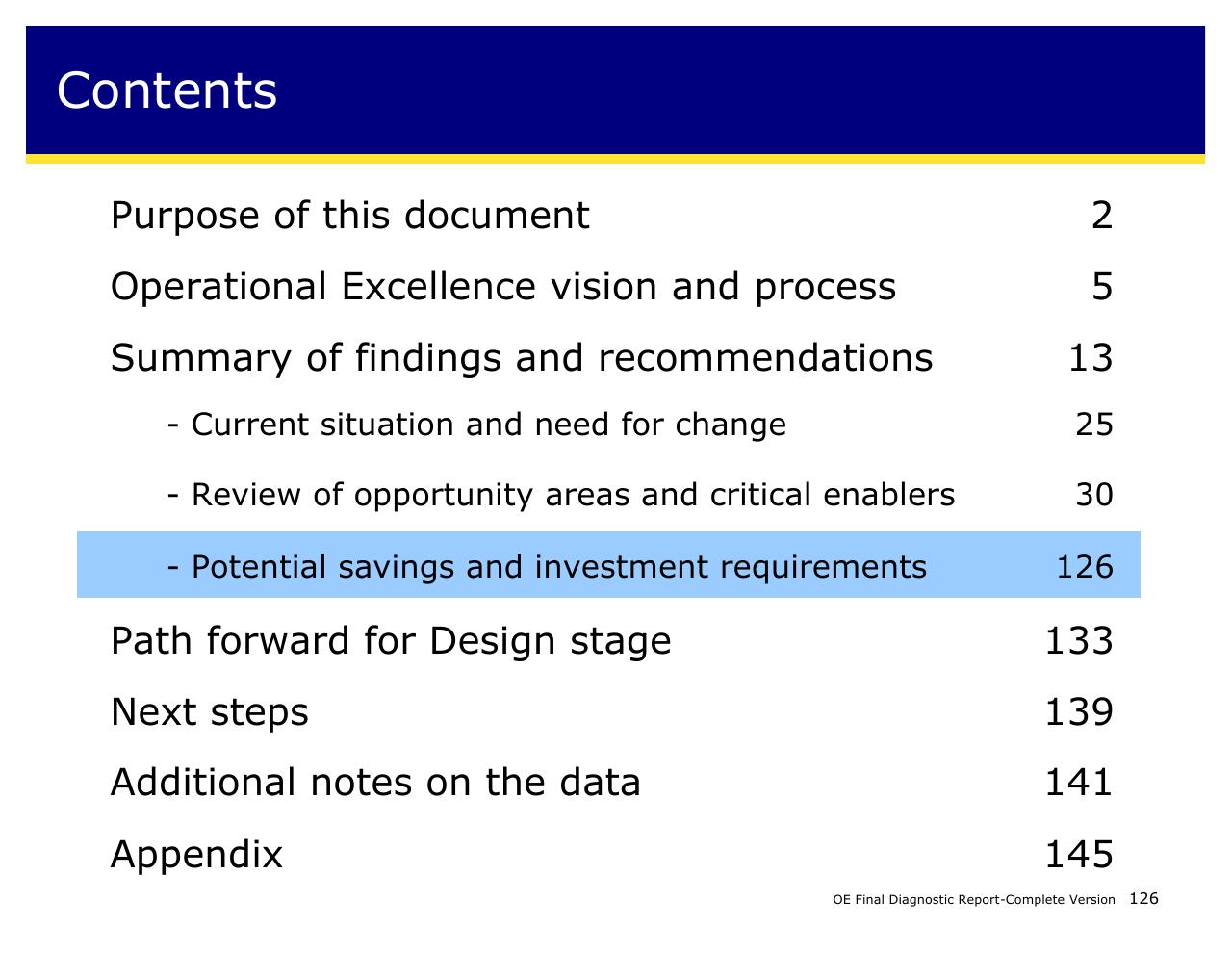 Agenda slide 126 from Achieving Operational Excellence At University Of California Berkeley