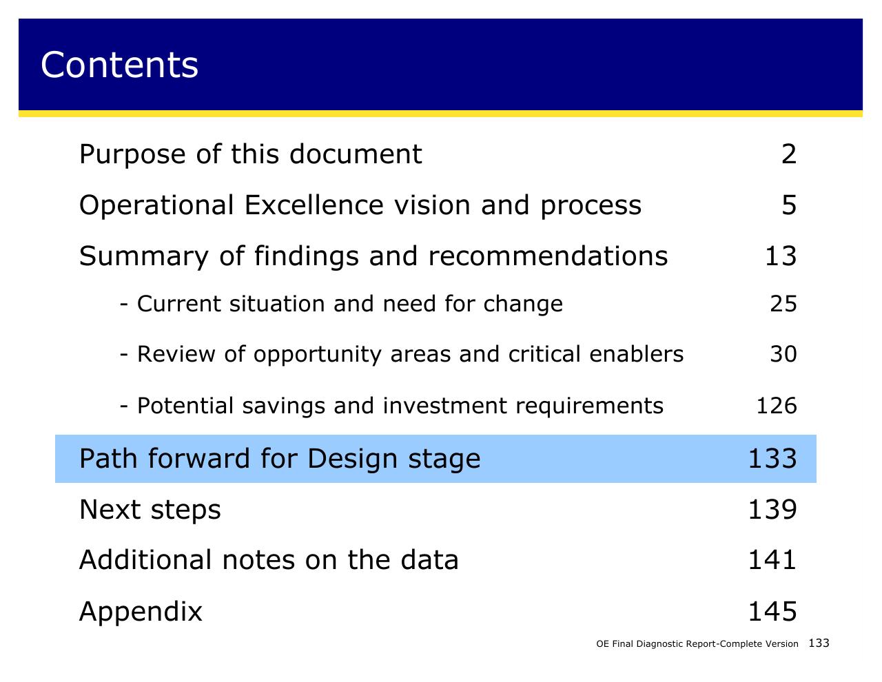 Agenda slide 133 from Achieving Operational Excellence At University Of California Berkeley
