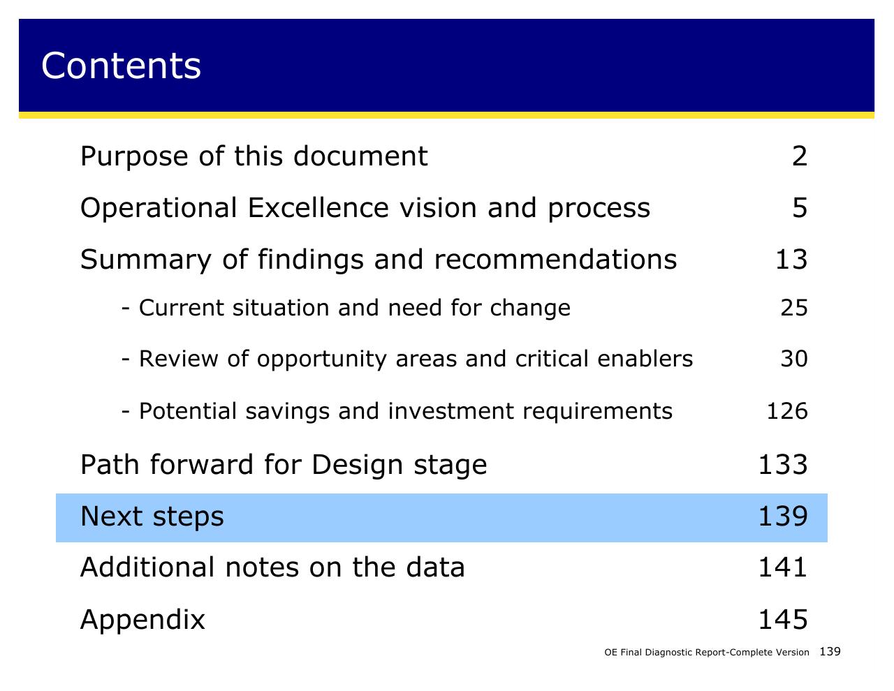 Agenda slide 139 from Achieving Operational Excellence At University Of California Berkeley