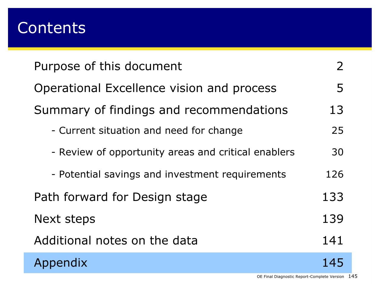 Agenda slide 145 from Achieving Operational Excellence At University Of California Berkeley