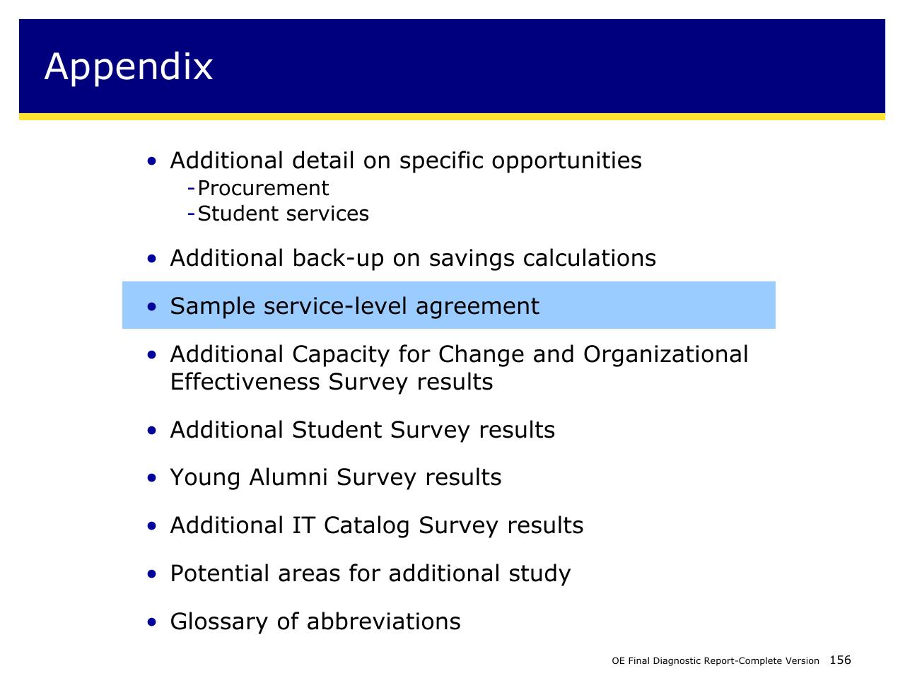 Text slide 156 from Achieving Operational Excellence At University Of California Berkeley