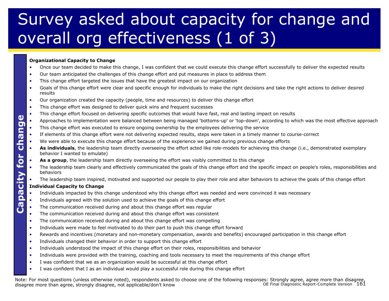 Text slide 161 from Achieving Operational Excellence At University Of California Berkeley