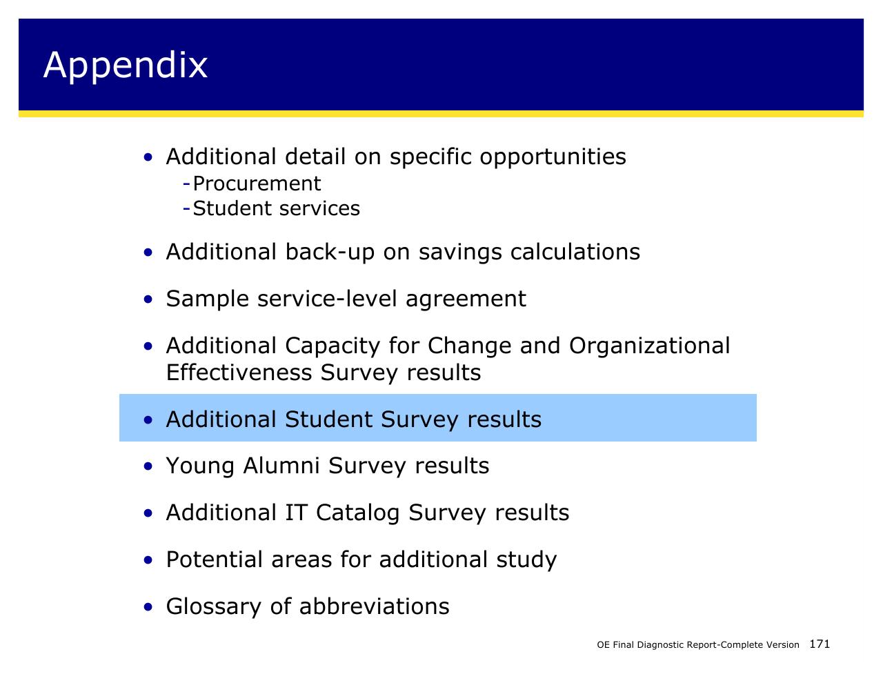 Section Divider slide 171 from Achieving Operational Excellence At University Of California Berkeley