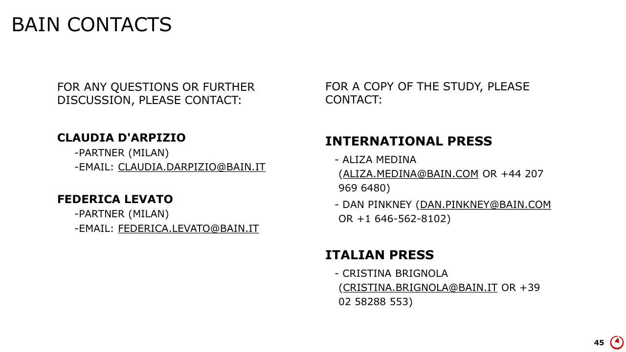 Text slide 45 from Altagamma 2017 Worldwide Luxury Market Monitor Bain
