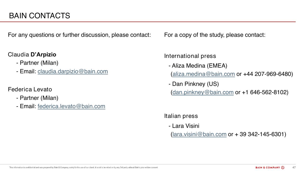 Text slide 47 from Bain Altagamma 2019 Worldwide Luxury Market Monitor Bain