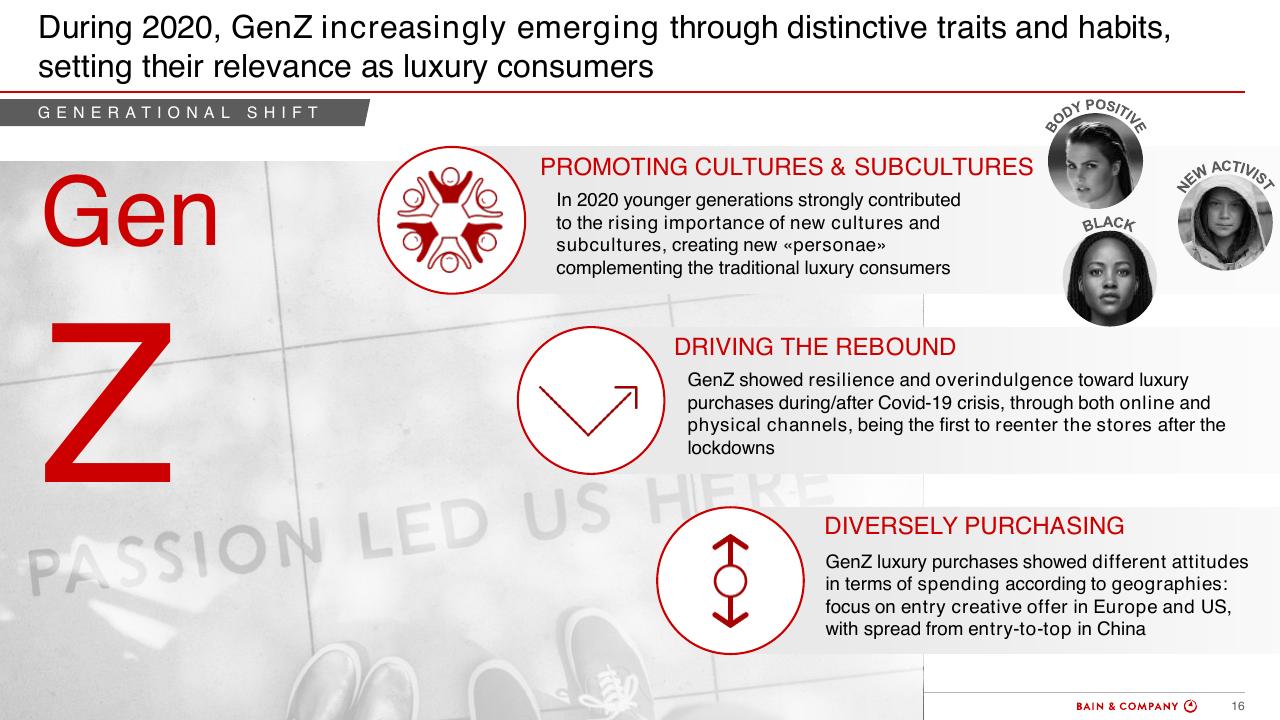 Text slide 16 from Bain Altagamma 2020 Worldwide Luxury Market Monitor Bain