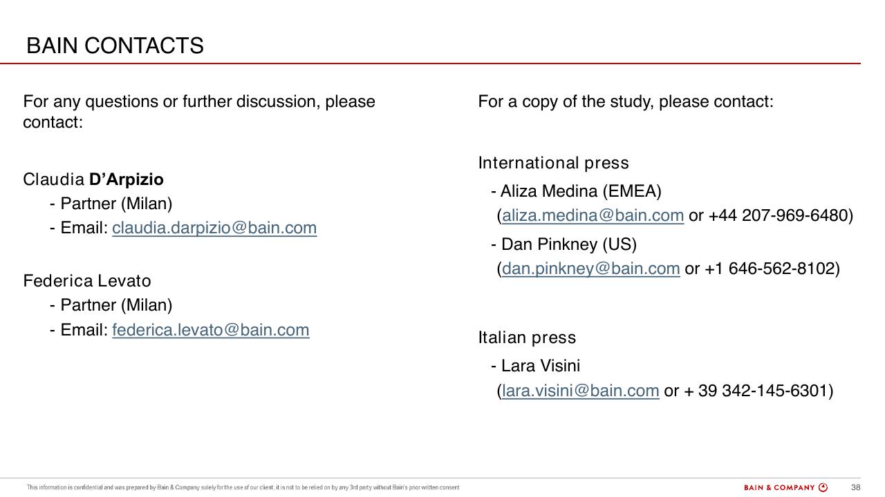 Text slide 38 from Bain Altagamma 2020 Worldwide Luxury Market Monitor Bain