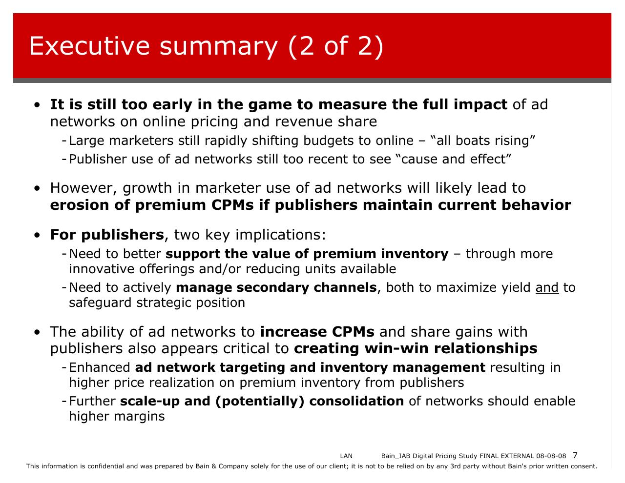 Text slide 7 from Bain_iab Digital Pricing Research