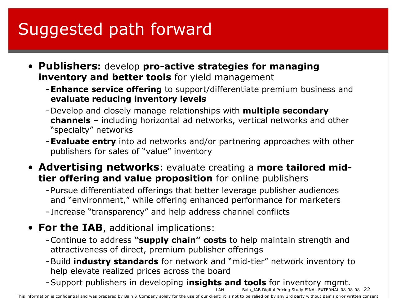 Text slide 22 from Bain_iab Digital Pricing Research