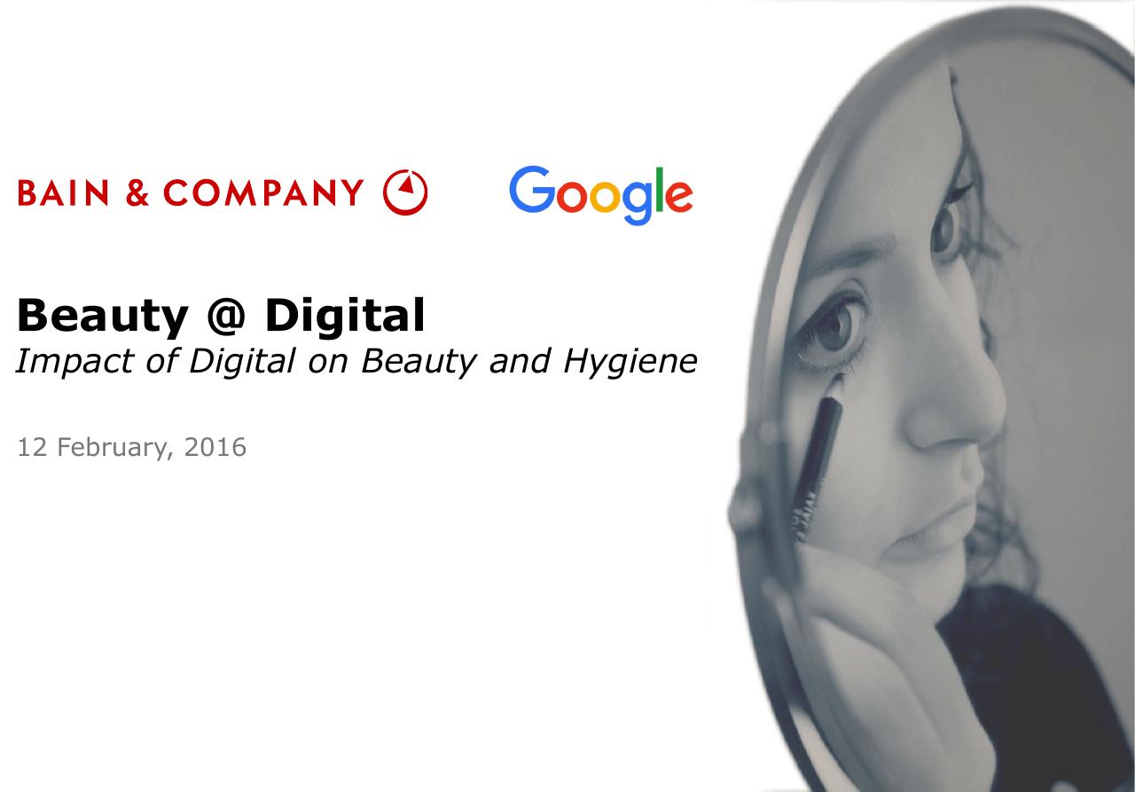 Beauty Digital Impact Of Digital On Beauty And Hygiene consulting deck cover