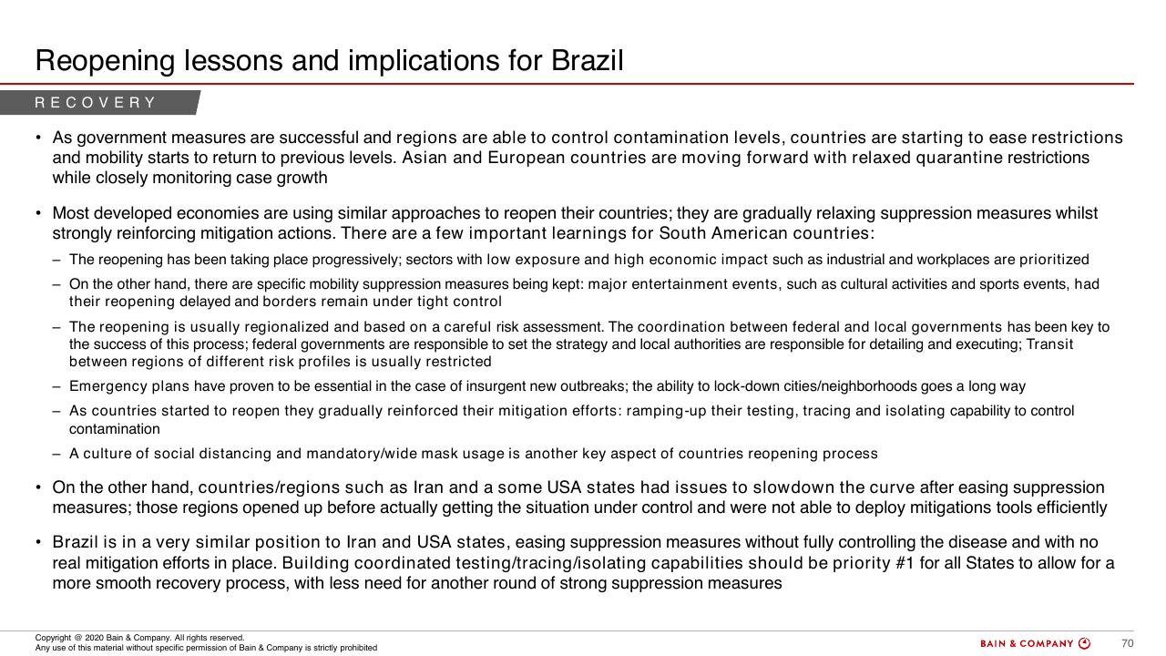 Text slide 67 from COVID 19 Fact Base And Potential Implications For Brazil