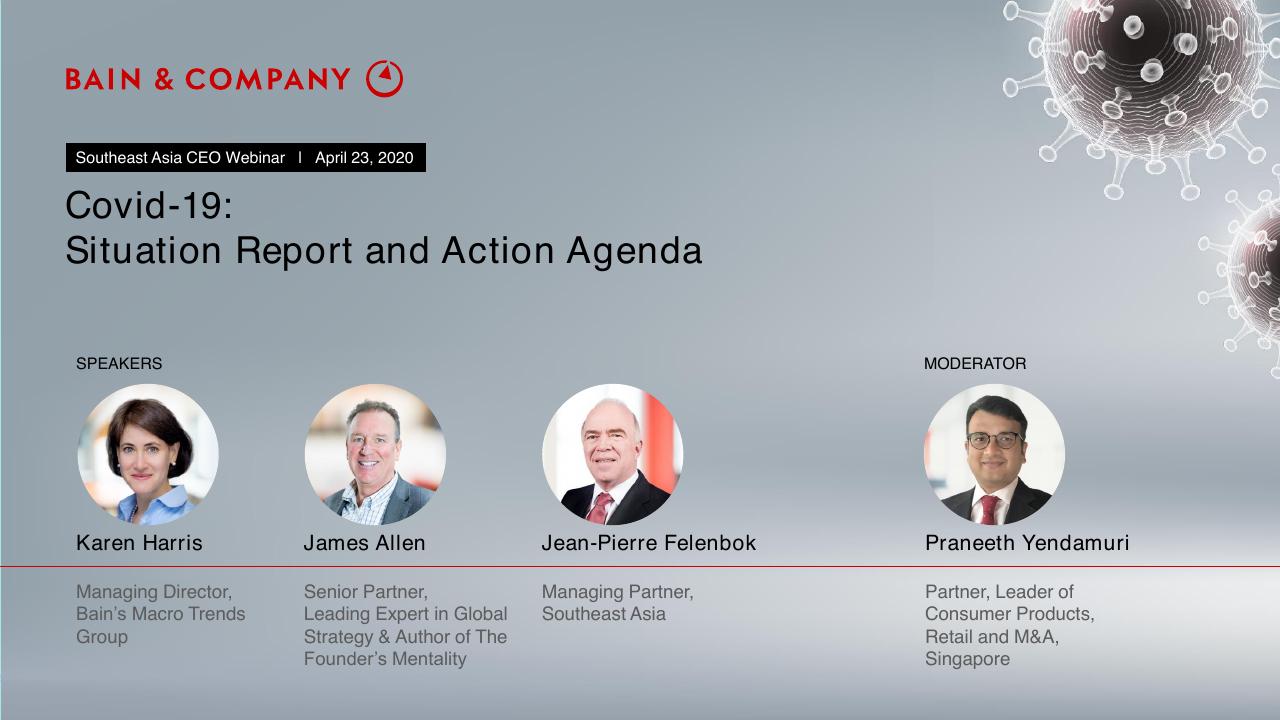 COVID 19_ Situation Report And Action Agenda consulting deck cover