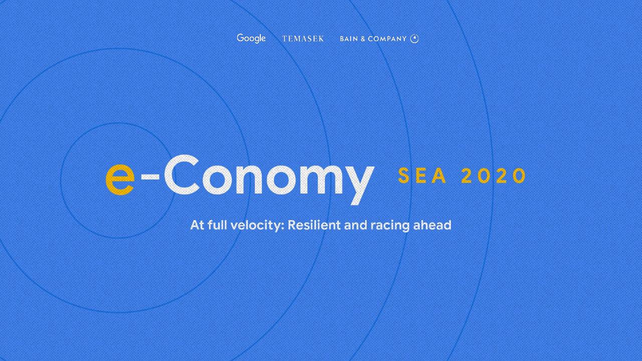 E Conomy Sea 2020 At Full Velocity_ Resilient And Racing Ahead Bain consulting deck cover