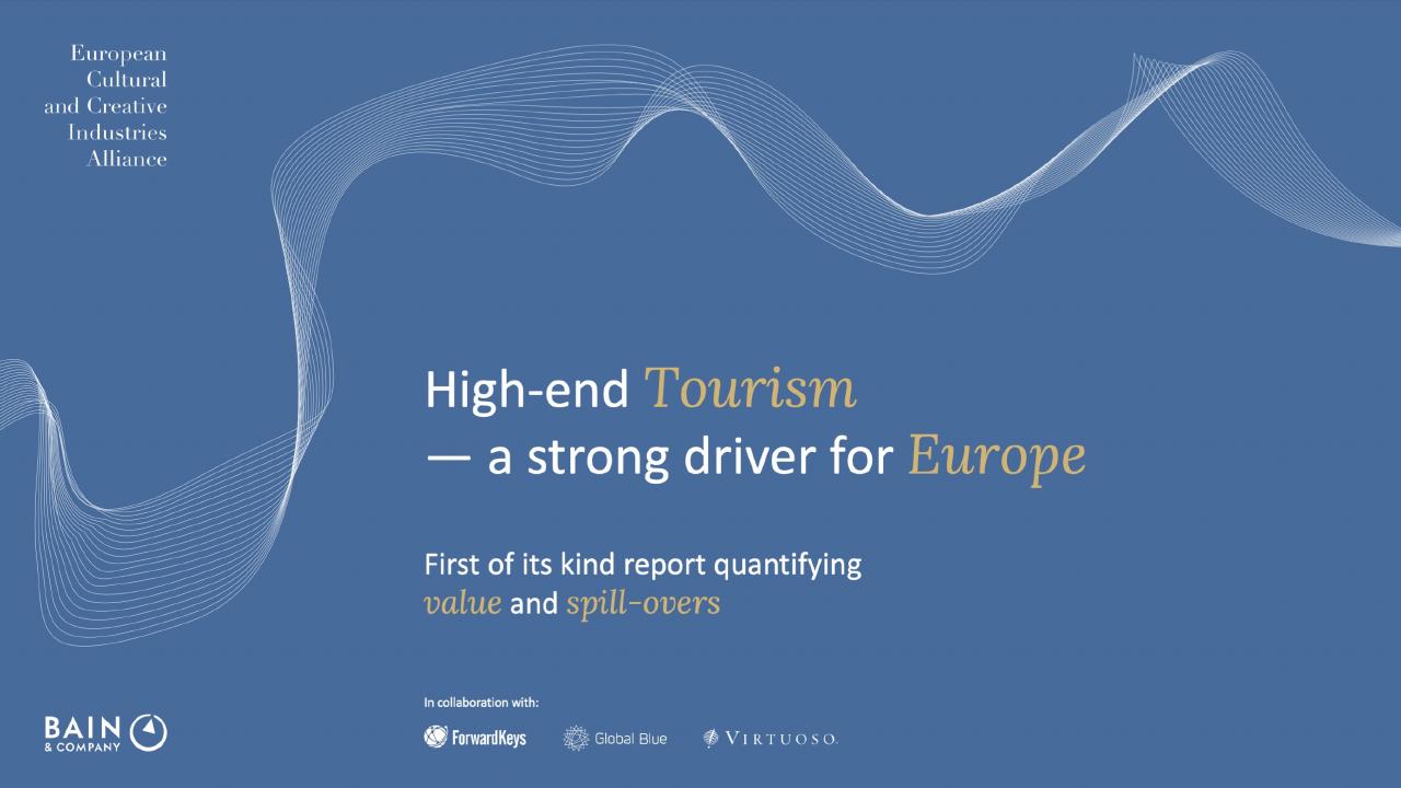 High End Tourism A Strong Driver For Europe Bain consulting deck cover
