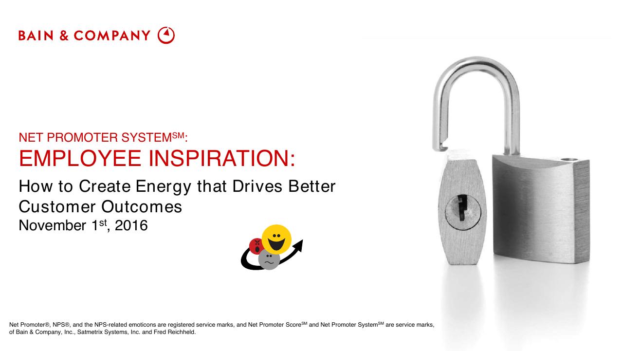 How To Create Energy That Drives Better Customer Outcomes consulting deck cover