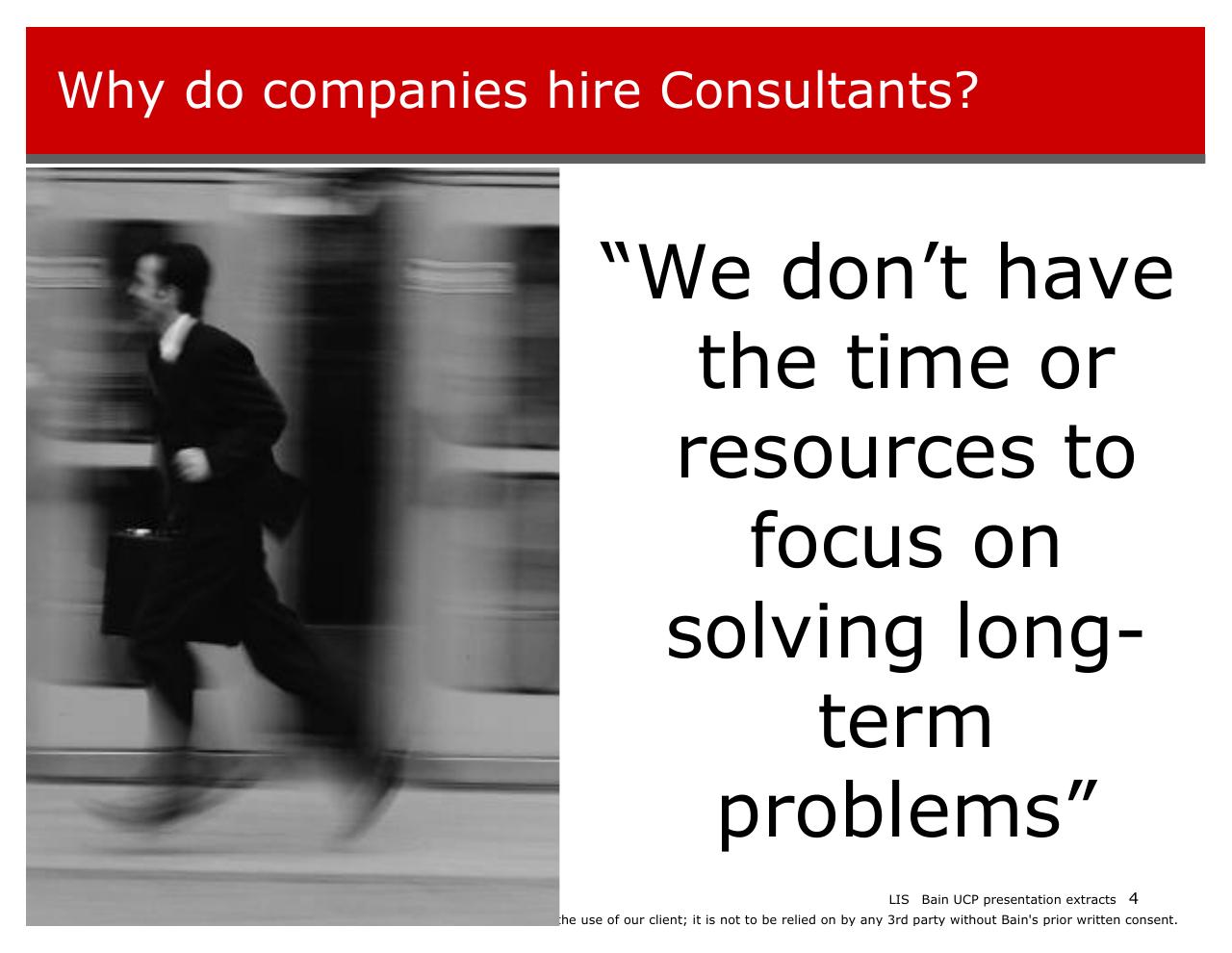 Quote slide 4 from Introducing Bain And The Way We Work