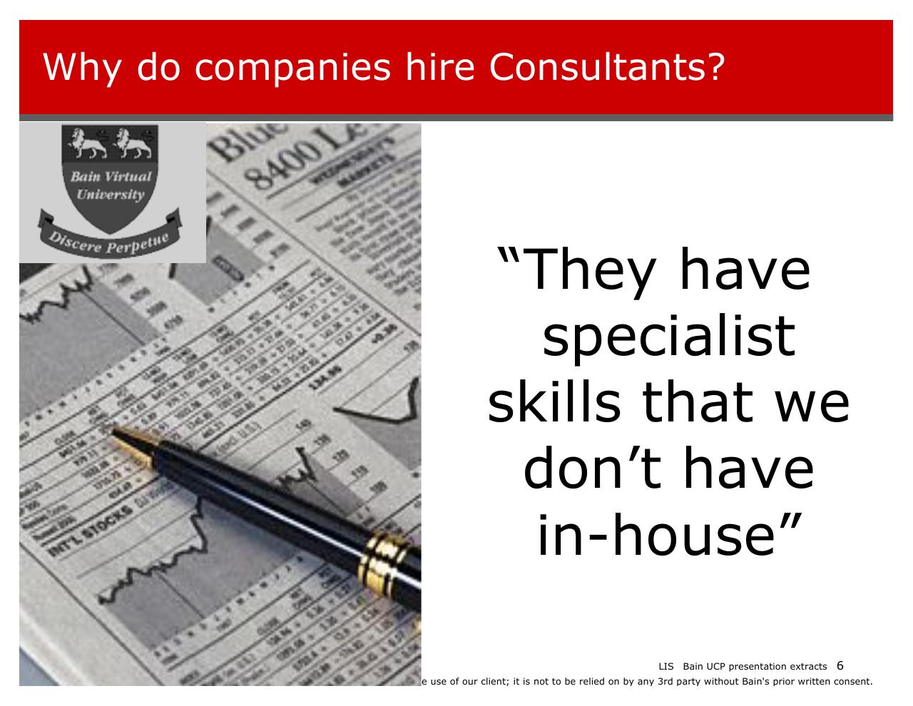 Quote slide 6 from Introducing Bain And The Way We Work