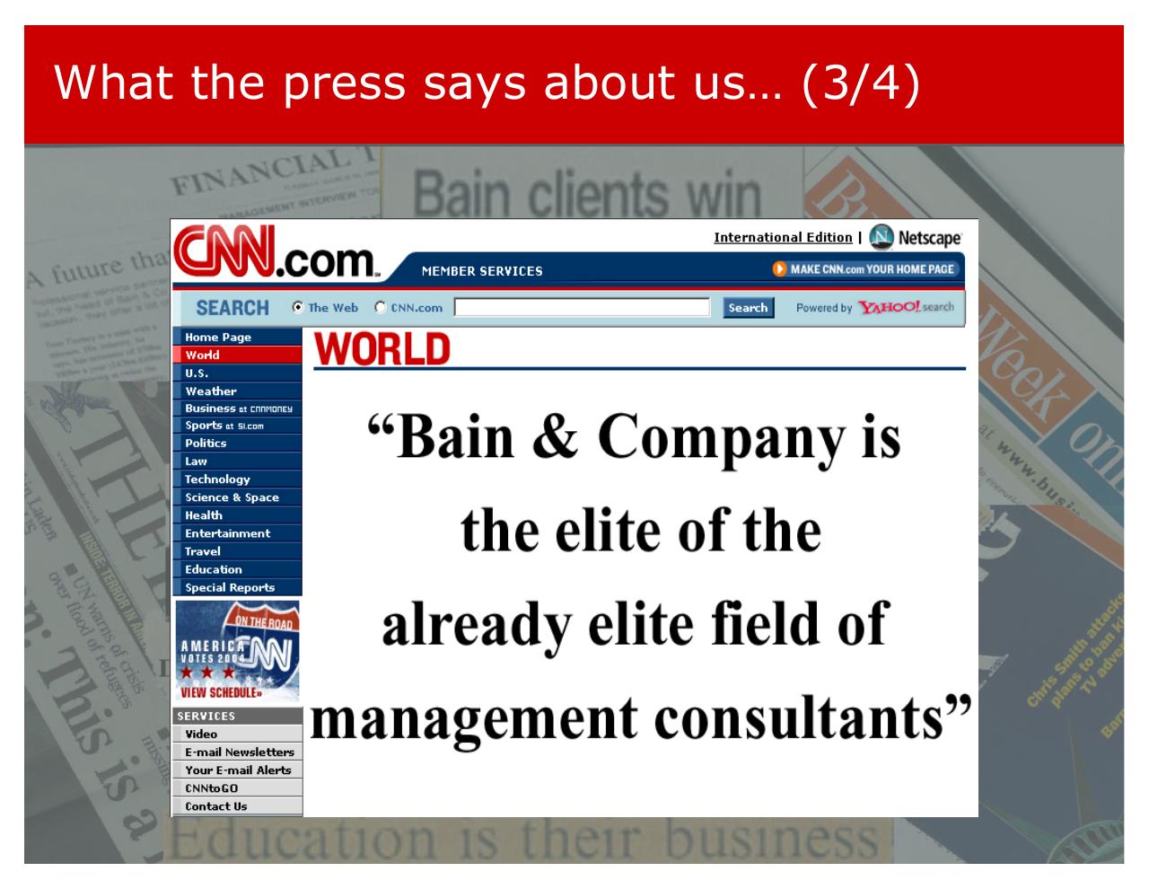 Quote slide 17 from Introducing Bain And The Way We Work
