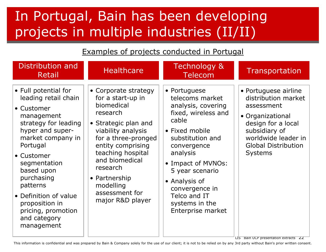 Comparison slide 22 from Introducing Bain And The Way We Work